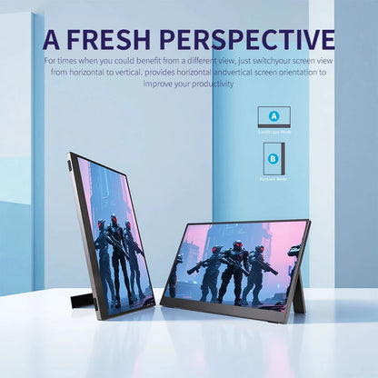 Wireless Portable Monitor 15.6 Inch 1080P FHD Ultra Slim Display WiFi