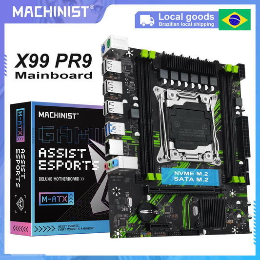 MACHINIST X99 PR9 Motherboard support LGA2011-3 intel Xeon E5 2650 2666 2670 v3/V4 CPU and DDR4 RAM Memory NVME M.2 SATA M-ATX