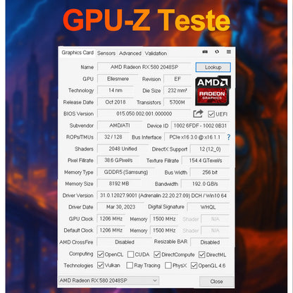 Radeon RX580 8G Graphics Cards GDDR5 Video Card DP DVI PCIE3.0x16 for Gaming Computer GPU Card RX 580 Full New MAXSUN AMD