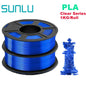 SUNLU Mix-Color 2Roll PLA/PLA Matte/Clear Filament 1.75mm 1kg Spool (2.2lbs) Neatly Wound Filament Fit Most FDM Printer