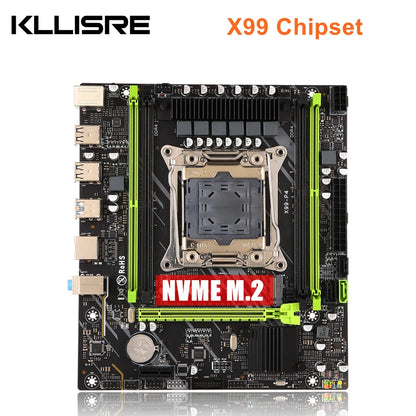 Kllisre X99 motherboard combo kit set LGA 2011-3 Xeon E5 2680 V3 CPU DDR4 32GB 2133MHz ECC Memory