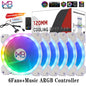 Wovibo 120mm Fan Ventilador Rgb Caso Ventiladores Argb Mudo Cooler Computador 6pin Refrigeração 12cm Ventilador