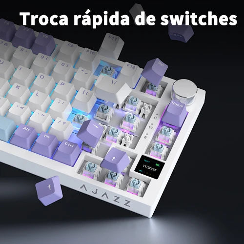 AJAZZ AK820 / AK820 Pro Free shipping for local shipments from Brazil Mechanical Keyboard 82 Keys Gamer Keyboard for Laptop PC