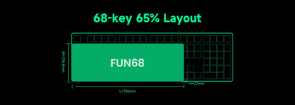 Akko MonsGeek FUN68 HE Magnetic Switch Keyboard 65% Rapid Trigger 0.005mm 8K ARGB Wired Esports Gaming Keyboard for Gamer