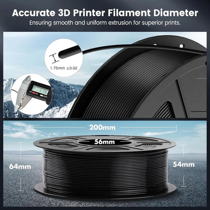 SUNLU Mix-Color 2Roll PLA/PLA Matte/Clear Filament 1.75mm 1kg Spool (2.2lbs) Neatly Wound Filament Fit Most FDM Printer
