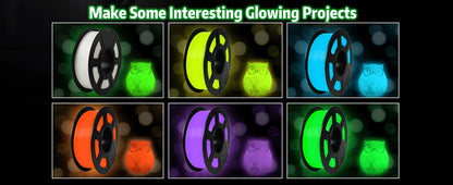 SUNLU 1KG Glow in The Dark PETG Filament Neatly Wound Luminous PETG Filament 1.75mm 1000g 3D Filament Fit Most FDM 3D Printers