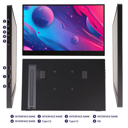 Wireless Portable Monitor 15.6 Inch 1080P FHD Ultra Slim Display WiFi