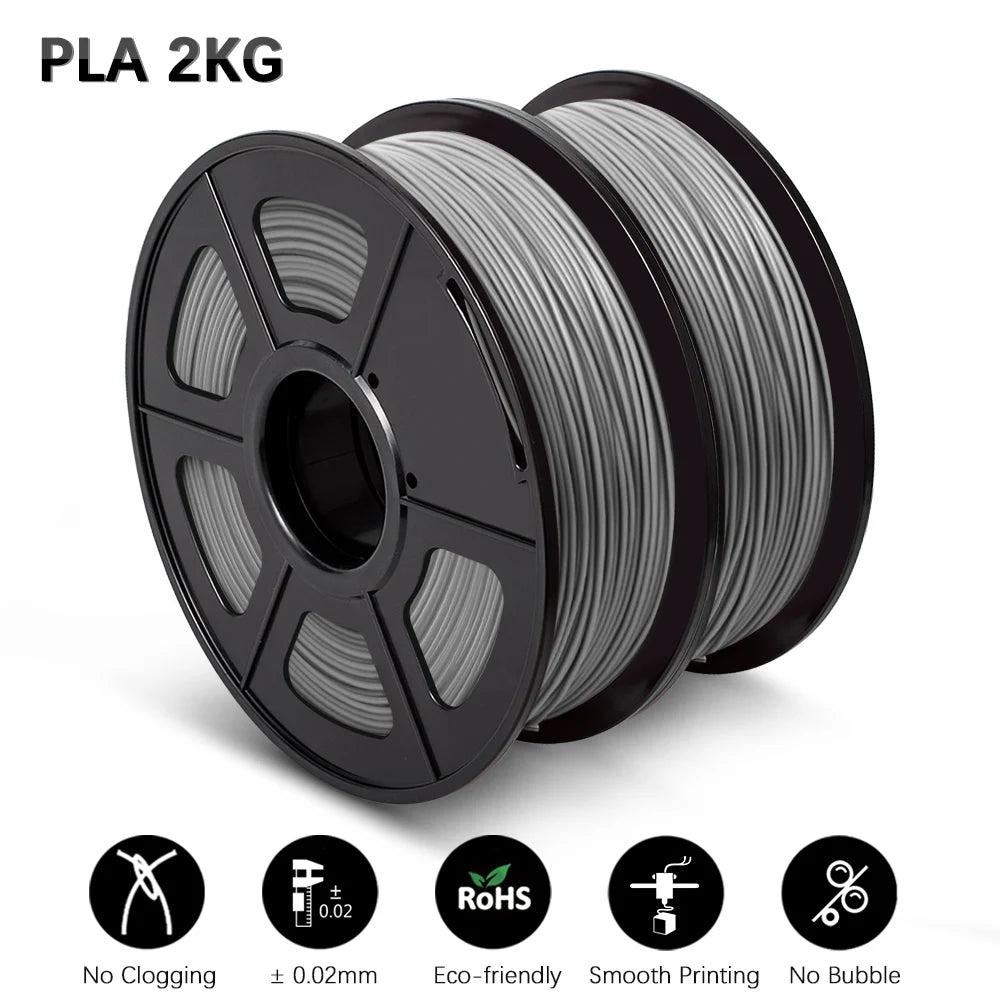 SUNLU Mix-Color 2Roll PLA/PLA Matte/Clear Filament 1.75mm 1kg Spool (2.2lbs) Neatly Wound Filament Fit Most FDM Printer