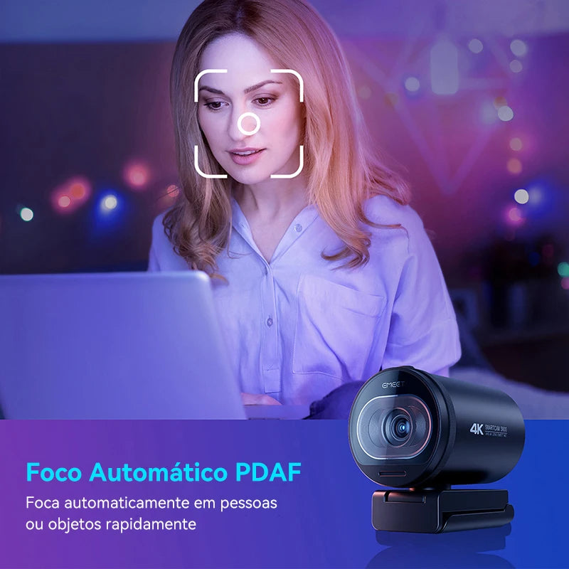 4K Webcam S600 Streaming Camera EMEET USB Camera for PC/Computer/Youtube/VideoChat