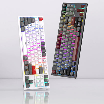 RK R87 Brazilian Portuguese Mechanical Keyboard 87 Keys RGB Backlit Hot-Swappable Gaming Keyboard PBT Keycaps RK ROYAL KLUDGE