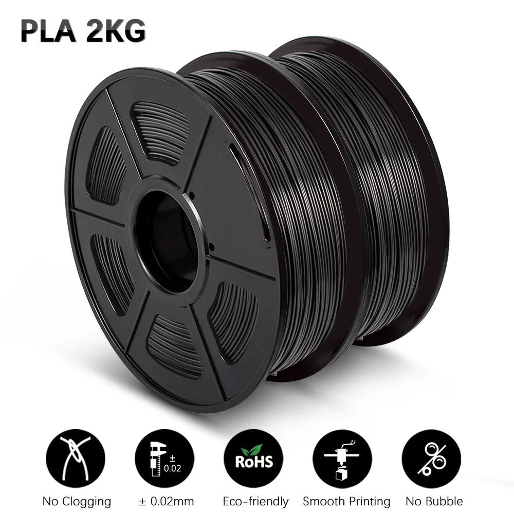 SUNLU Mix-Color 2Roll PLA/PLA Matte/Clear Filament 1.75mm 1kg Spool (2.2lbs) Neatly Wound Filament Fit Most FDM Printer