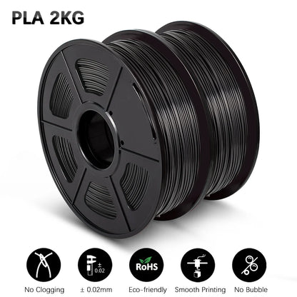 SUNLU Mix-Color 2Roll PLA/PLA Matte/Clear Filament 1.75mm 1kg Spool (2.2lbs) Neatly Wound Filament Fit Most FDM Printer