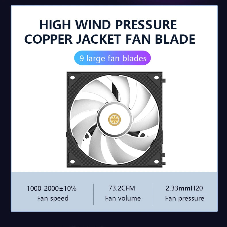 Wovibo Wireless Splicing 120mm Uni Fan Cabless Cooling Fans Cooler PWM 4PIN 5V ARGB RGB PC Computer Case Fans 12cm