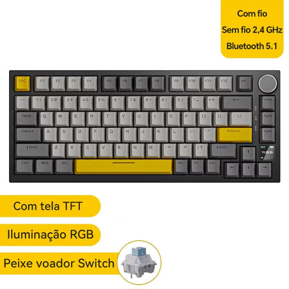 AJAZZ AK820 / AK820 Pro Free shipping for local shipments from Brazil Mechanical Keyboard 82 Keys Gamer Keyboard for Laptop PC