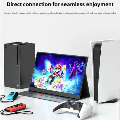 15.6" FHD IPS Portable Touch Monitor, USB-C Plug & Play Second Screen for Laptop/Mobile/Switch/PS5/Xbox, for Gaming & Office