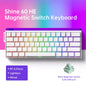 Veekos Shine60 HE Keyboard 60% AGRB with Lightbox RT0.01mm Magnetic Switch 8K Type-C Wired E-Sports Gaming Keyboard Do Brasil