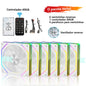 Wovibo PC Computer Cooling Fan 120mm ARGB Infinity Mirror PWM 4Pin 5V 3Pin RGB Branco Preto 12cm Fans Sync