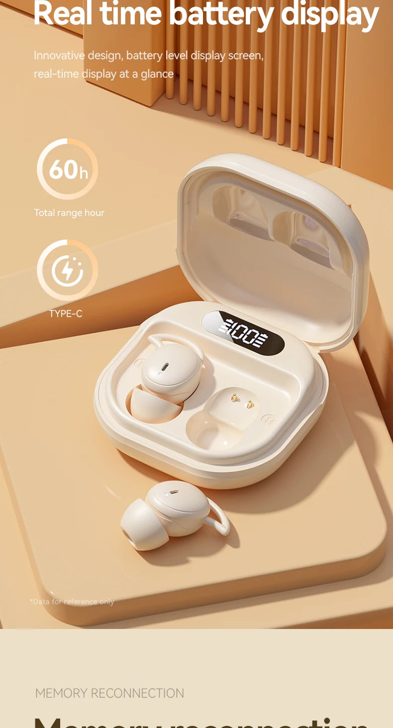 sem fio sono invisível fones de ouvido bluetooth5.4 jogos esporte alta fidelidade som estéreo música fones tws