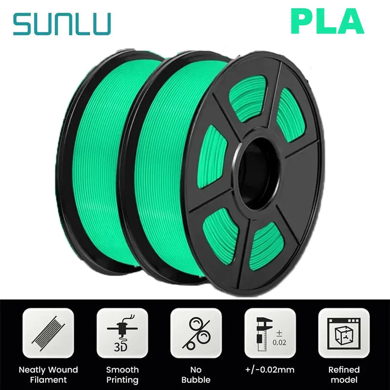 SUNLU Mix-Color 2Roll PLA/PLA Matte/Clear Filament 1.75mm 1kg Spool (2.2lbs) Neatly Wound Filament Fit Most FDM Printer