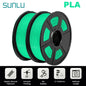 SUNLU Mix-Color 2Roll PLA/PLA Matte/Clear Filament 1.75mm 1kg Spool (2.2lbs) Neatly Wound Filament Fit Most FDM Printer