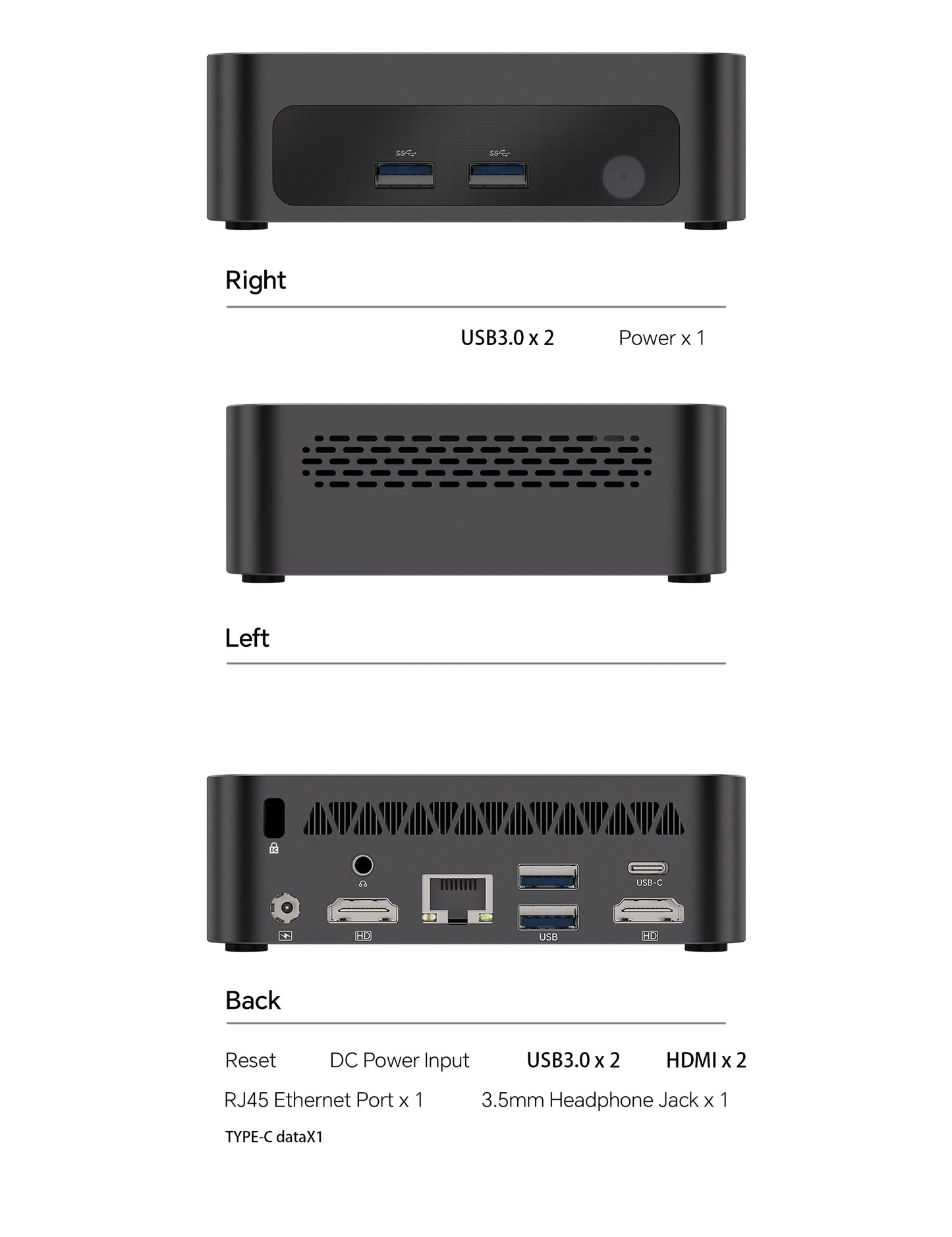 SOYO Mini PC Y5AIR Intel i5 4250U & Y5PLUS i7 4600U CPU 8G RAM 128G ROM VGA USB3.0 M.2 Win11Pro Desktop Computer WiFi BT4.2