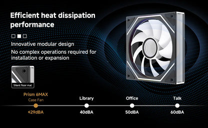 Jungle Leopard Prism 6MAX ARGB CPU Fan 120mm Black White 3 Side Infinity Mirrors PC Cooler Fan 5V 3PIN ARGB Mobo Sync 4PIN PWM