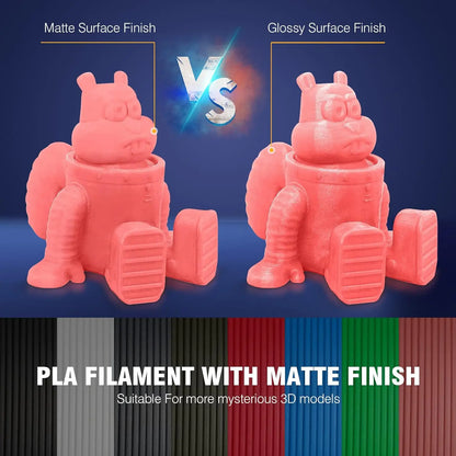 SUNLU Mix-Color 2Roll PLA/PLA Matte/Clear Filament 1.75mm 1kg Spool (2.2lbs) Neatly Wound Filament Fit Most FDM Printer