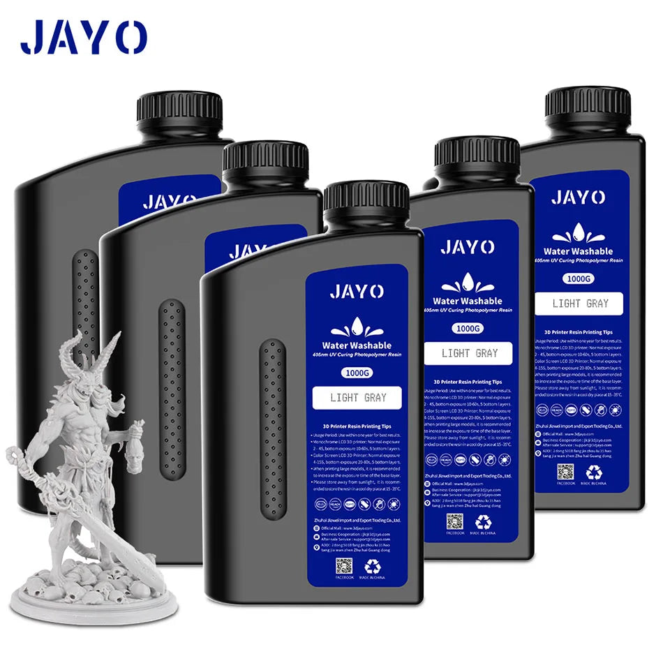 JAYO Water Washable Resin For 3D Printer 405nm UV Resin Water-Wash 3D Printer Resin For DLP LCD Printer 3D Printing Material