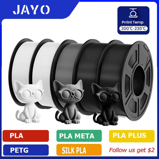 JAYO 5Rolls PLA/PLA Plus/petg/ABS/TPU/PLA meta/PLAYG/HS-PLA 3D Printer Filament 1.75mm FDM 3D Printer Materials for 3D Printer