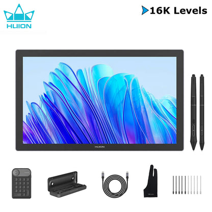 Huion Kamvas Pro 19 Graphics Tablet 4K Touch Screen Monitor Paper Texture Glass Drawing with PenTech 4.0 Stylus 16384 Pressure