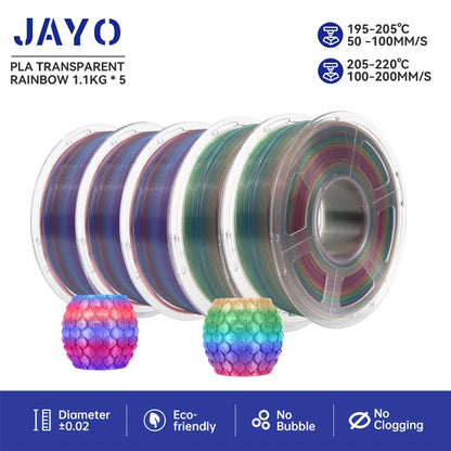 JAYO 5Rolls PLA/PLA Plus/petg/ABS/TPU/PLA meta/PLAYG/HS-PLA 3D Printer Filament 1.75mm FDM 3D Printer Materials for 3D Printer