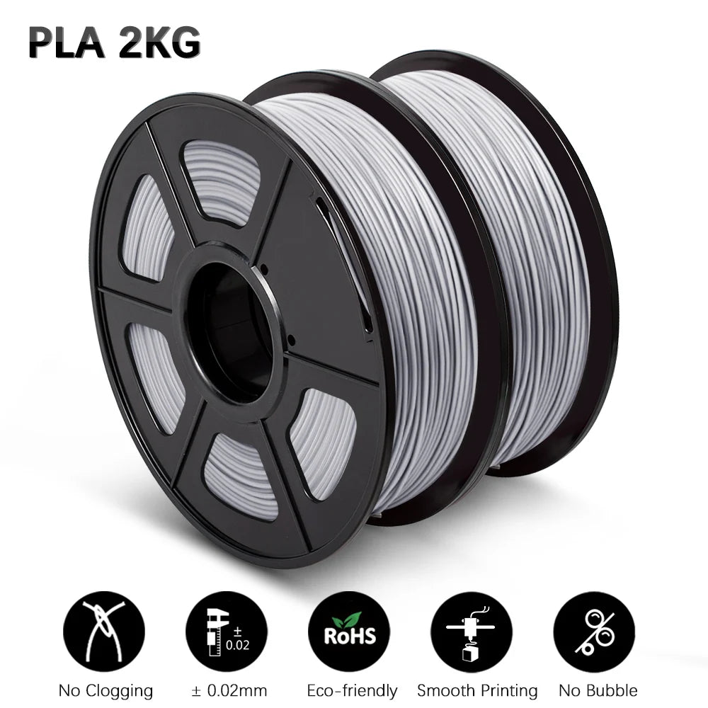 SUNLU Mix-Color 2Roll PLA/PLA Matte/Clear Filament 1.75mm 1kg Spool (2.2lbs) Neatly Wound Filament Fit Most FDM Printer