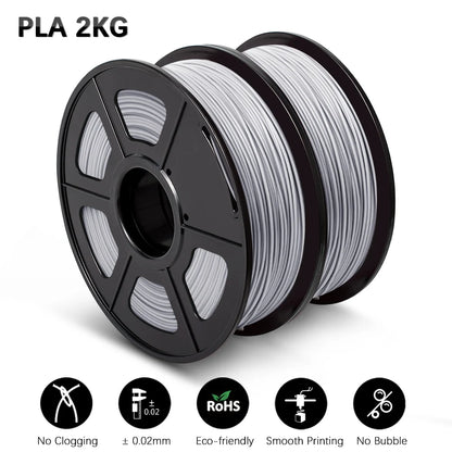 SUNLU Mix-Color 2Roll PLA/PLA Matte/Clear Filament 1.75mm 1kg Spool (2.2lbs) Neatly Wound Filament Fit Most FDM Printer