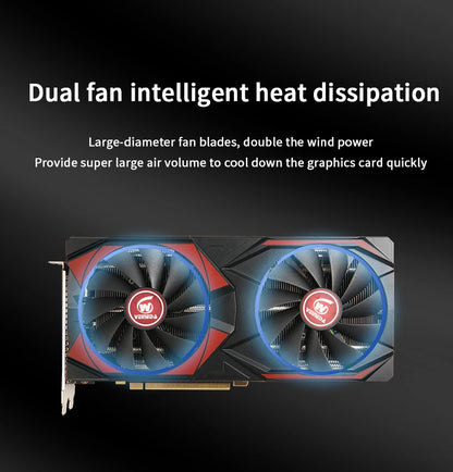 Veineda Graphics Card RX 5700XT 8GB  GPU GDDR6 256Bit 8pin+6pin 7nm DP*3 HDMI*1  Video Card Support Desktop CPU placa de video